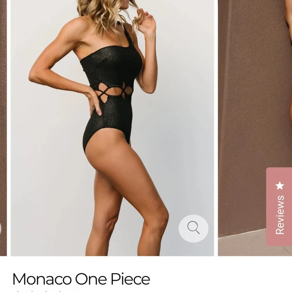 New!Baltic Born NWT Black Cutout One-Piece Swimsuit Large - Picture 7 of 12